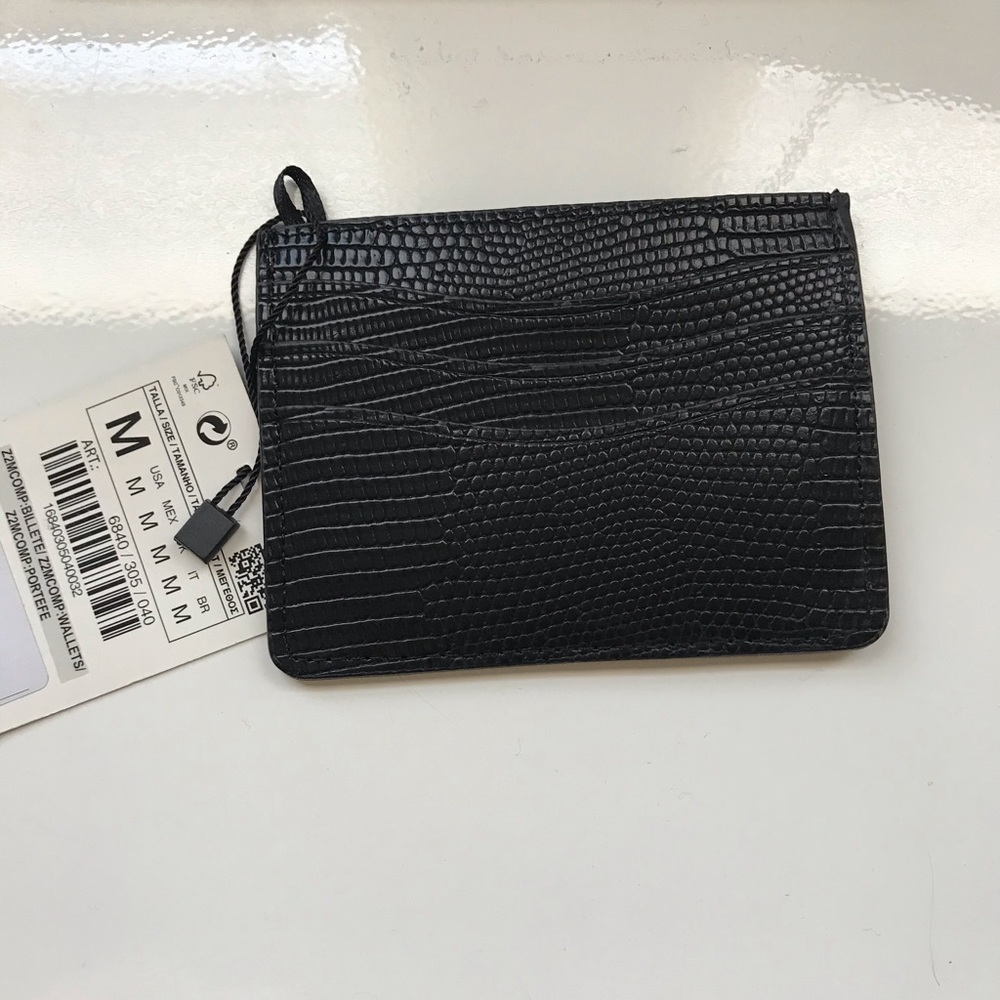 Zara sexy snake python embossed leather card